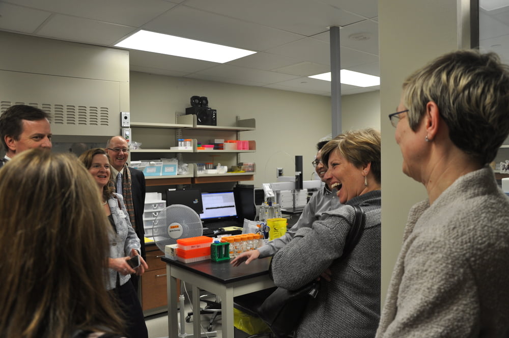 Researchers conversate about drug concentrations in the body